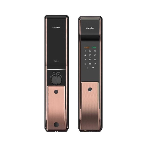 Электронный дверной KAADAS Wi-Fi - замок K9-5W с кодами доступа с монтажным комплектом (90-120мм) медный УТ-00004476