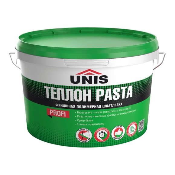 Полимерная шпатлевка UNIS Pasta ТЕПЛОН готовая, 28 кг 4607005184900 Полимерная шпатлевка UNIS Pasta ТЕПЛОН готовая, 28 кг 4607005184900