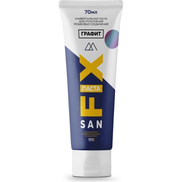 Универсальная паста для уплотнения резьбовых соединений SANFIX 70 мл, в тубе, графит 40715