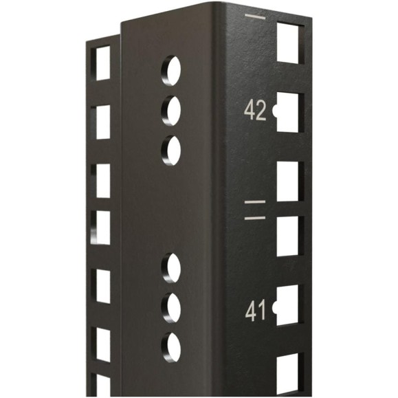 Монтажный профиль Hyperline CTRM19-22U-RAL9005 19'' высотой 22U с маркировкой юнитов, для шкафов TTR, TTB, цвет черный RAL9005 (2 шт. в комплекте) 445439