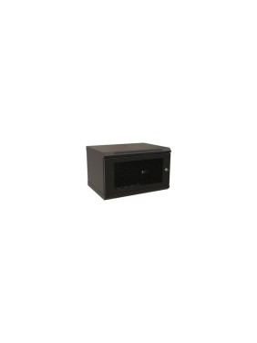 Настенный шкаф WRLine WR-TW-0645-SD-RAL9004 19-дюймовый (19"), 6U, 367x600x450, перфорированная металлическая дверь с замком, Цвет черный (RAL 9004) (разобранный) 521250