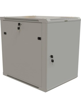 Настенный шкаф Hyperline TWB-2268-SR-RAL7035 19-дюймовый (19"), 22U, 1086x600x800, металлическая передняя дверь с замком, две боковые панели, Цвет серый (RAL 7035) (разобранный) 493234
