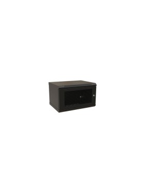 Настенный шкаф WRLine WR-TW-0666-SD-RAL9004 19-дюймовый (19"), 6U, 367x600x600, перфорированная металлическая дверь с замком, Цвет черный (RAL 9004) (разобранный) 521251
