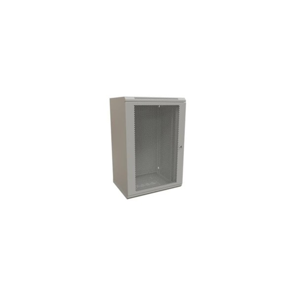 Настенный шкаф WRLine WR-TW-1845-SD-RAL7035 19-дюймовый (19"), 18U, 908x600x450, перфорированная металлическая дверь с замком, Цвет серый (RAL 7035) (разобранный) 521270