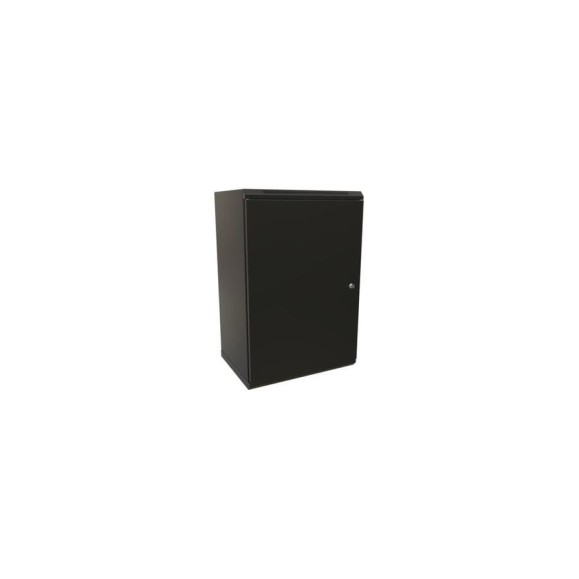Настенный шкаф WRLine WR-TW-2266-SR-RAL9004 19-дюймовый (19"), 22U, 1086x600x600, цельнометаллическая дверь с замком, Цвет черный (RAL 9004) (разобранный) 520260