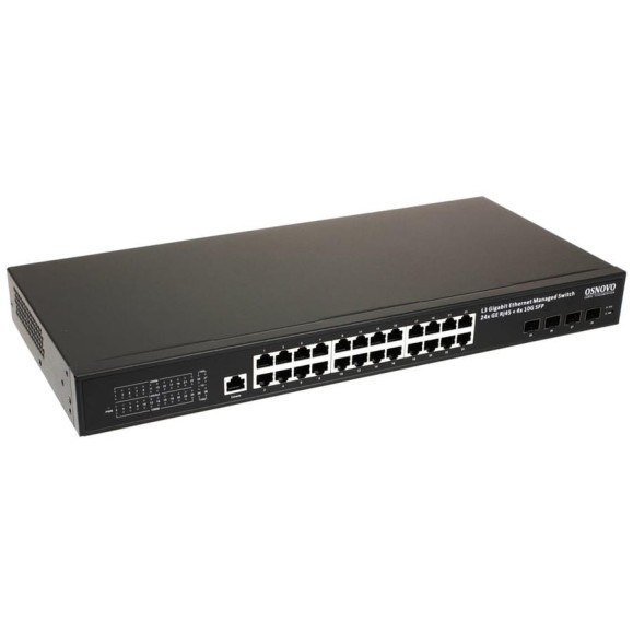 Управляемый L3 коммутатор OSNOVO SW-24G4X-2L Gigabit Ethernet на 24xRJ45 + 4x10G SFP+ Uplink sct1444 Управляемый L3 коммутатор OSNOVO SW-24G4X-2L Gigabit Ethernet на 24xRJ45 + 4x10G SFP+ Uplink sct1444