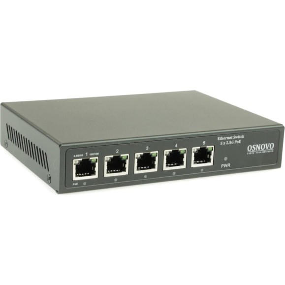 PoE коммутатор OSNOVO SW-5D-1(60W) 2.5G Ethernet на 5 RJ45 портов sct1502