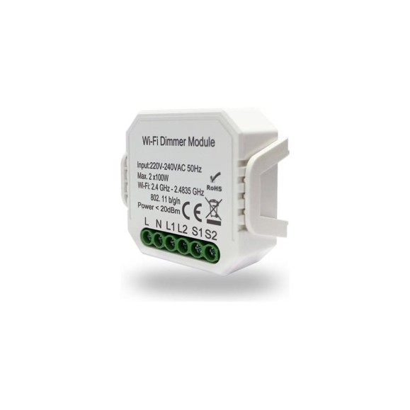 Двухканальное Wi-Fi реле-диммер DENKIRS RL1000 RL1004-DM