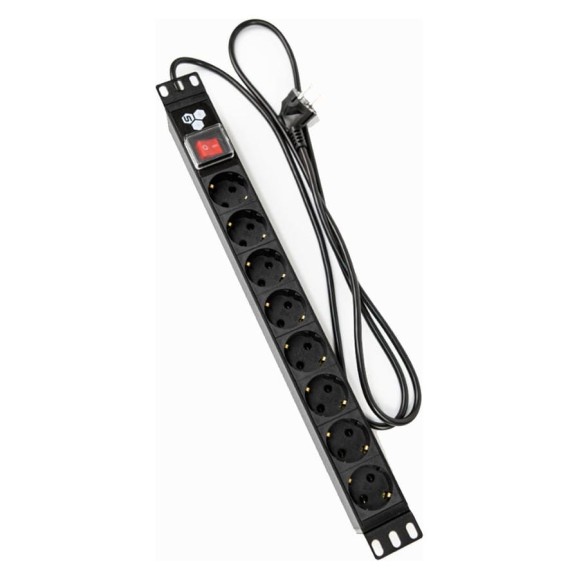 Блок розеток SYSMATRIX 19 PDU 8 розеток, 16 A, выключатель, шнур 1.8 м PD 19.08SCH-IS-1.16-1.8.2