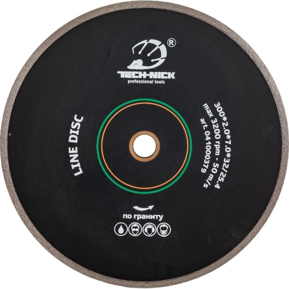 Диск алмазный сплошной по граниту LINE DISC (300х32/25.4 мм) TECH-NICK 041000379