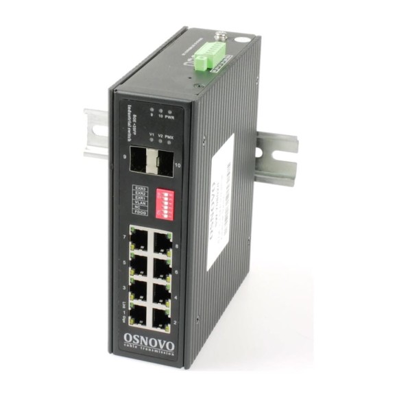 Промышленный коммутатор OSNOVO SW-70802/I Gigabit Ethernet на 10 портов sct1472
