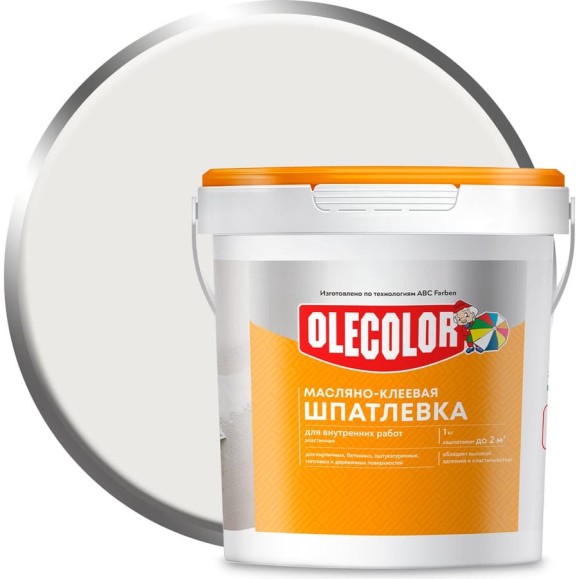 Масляно-клеевая шпатлевка OLECOLOR для внутренних работ, 1.8 кг 4300000141 Масляно-клеевая шпатлевка OLECOLOR для внутренних работ, 1.8 кг 4300000141