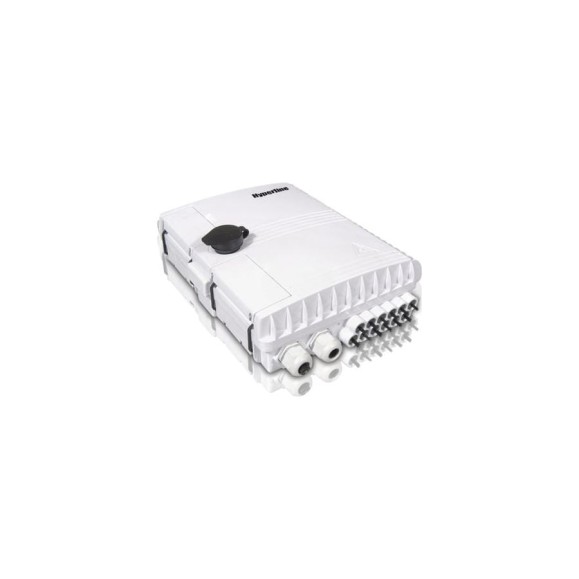 Настенный оптический бокс Hyperline FO-WBI-12A-GY 12 портов (SC, duplex LC), без пигтейлов и проходных адаптеров, IP65, 250x190x39 мм, серый 358586