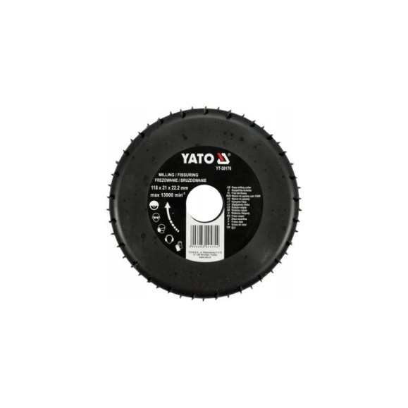 Фреза по дереву для УШМ 118 мм YATO YT-59176 Фреза по дереву для УШМ 118 мм YATO YT-59176