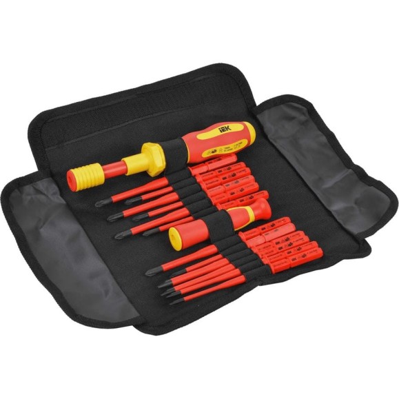 Отвертка IEK Arma2l 5 динамометрическая с жалами slim 14шт A2L5-NS50-T2-14