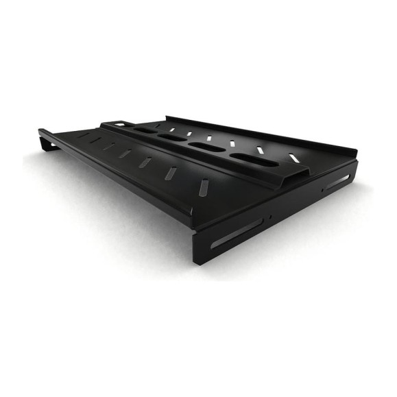 Стационарная усиленная полка Hyperline TSH3H-300-RAL9004 глубина 300 мм, с боковым креплением, нагрузка до 100 кг, для шкафов серии TTB, TTR, TWB/TWB-FC, 485x300мм (ШхГ), цвет черный (RAL 9004) 397130