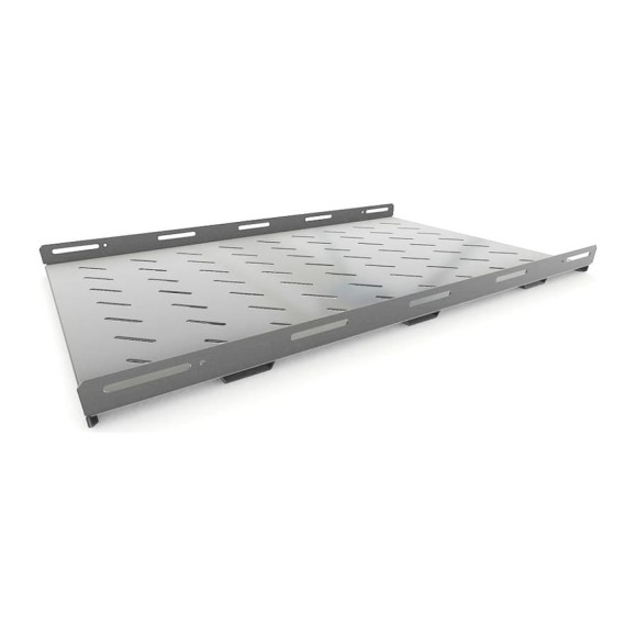 Стационарная усиленная полка Hyperline TSH3H-850-RAL7035 глубина 850 мм, с боковым креплением, нагрузка до 100 кг, для шкафов серии TTB, TTR, 485x850мм (ШхГ), цвет серый (RAL 7035) 451896
