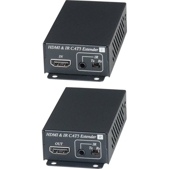 Комплект для передачи (удлинитель) HDMI сигнала SC&T HE02EI с ИК повторителем по одному кабелю витой пары (HDBaseT) sct0367