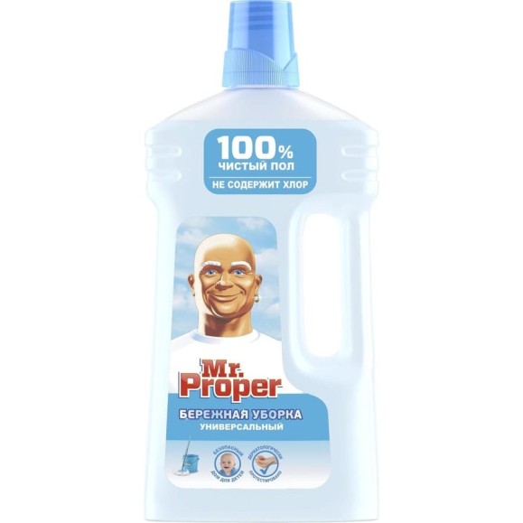 Средство для мытья пола и стен MR. PROPER 1 л Бережная уборка 0001008281 Средство для мытья пола и стен MR. PROPER 1 л Бережная уборка 0001008281
