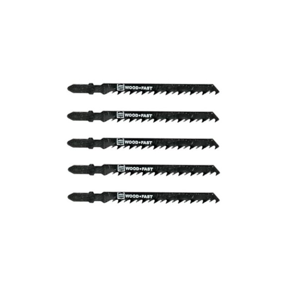 Полотно для лобзика T144D по дереву 6TPI 100 мм 5 шт FASTER TOOLS 1315