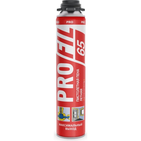 Пистолетная монтажная пена PROFIL 65 PRO 820мл 130776 Пистолетная монтажная пена PROFIL 65 PRO 820мл 130776