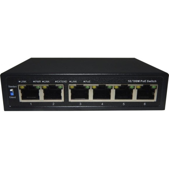 Poe коммутатор ComOnyx, 4 poe + 2 uplink, co-swp6, 200-058