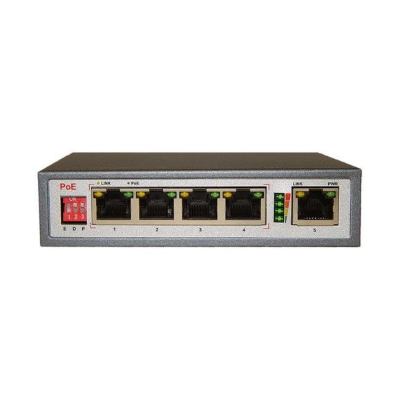 Poe коммутатор ComOnyx, 4 poe + 1 uplink, c watchdog и грозозащитой, co-swp5c, 200-018