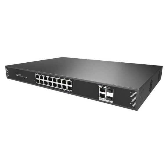 Poe коммутатор ComOnyx, 16 poe + 2 combo, poe 400вт, co-swp16, 200-059