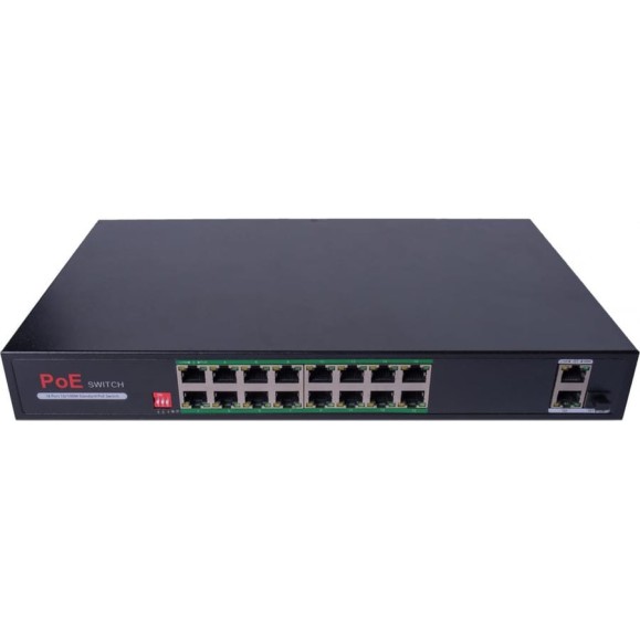 Poe коммутатор ComOnyx, 16 poe + 2 uplink + sfp, watchdog, co-swp16c, 200-031