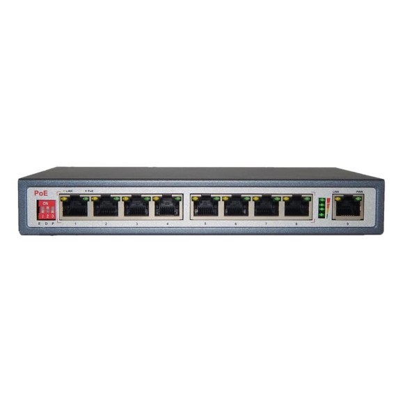 Poe коммутатор ComOnyx, 8 poe + 1 uplink, c watchdog и грозозащитой, co-swp9c, 200-026