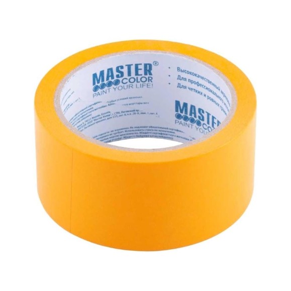 Малярная лента MASTER COLOR желтая, для внутренних работ, 48 мм x 25 м 30-6614
