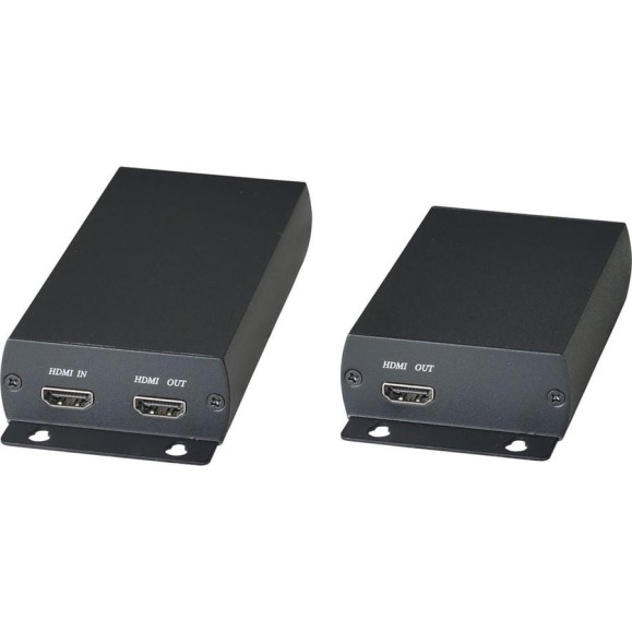Комплект (передатчик + приёмник) для передачи HDMI SC&T HE03 по одному кабелю витой пары на расстояние до 150 м (CAT5e), до 160 м (CAT6) sct0979 Комплект (передатчик + приёмник) для передачи HDMI SC&T HE03 по одному кабелю витой пары на расстояние до 150 м (CAT5e), до 160 м (CAT6) sct0979