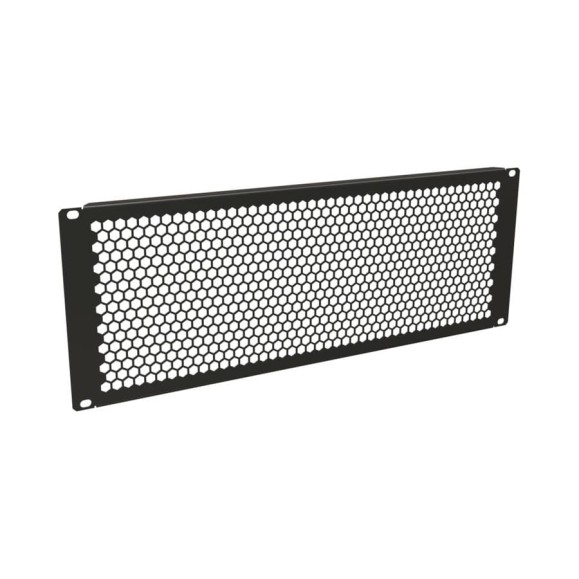 Фальш-панель Hyperline BPD-4-RAL9005 перфорированная, на 4U, цвет черный (RAL 9005) 483500