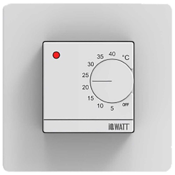 Электронный терморегулятор IQWATT iq thermostat d механическое управление (белый) 400100 Электронный терморегулятор IQWATT iq thermostat d механическое управление (белый) 400100