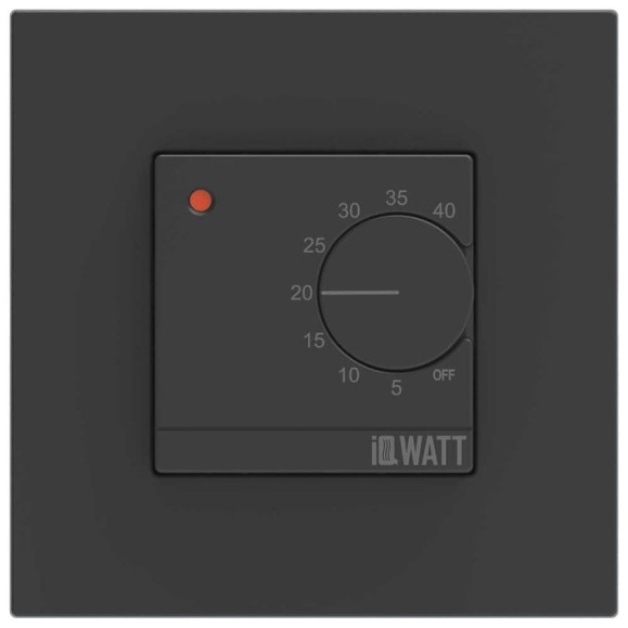Электронный терморегулятор IQWATT iq thermostat d механическое управление (черный) 400101