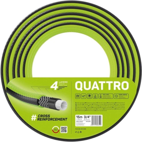 Садовый шланг Cellfast QUATTRO 4 слоя, 3/4, 15 м 10-074