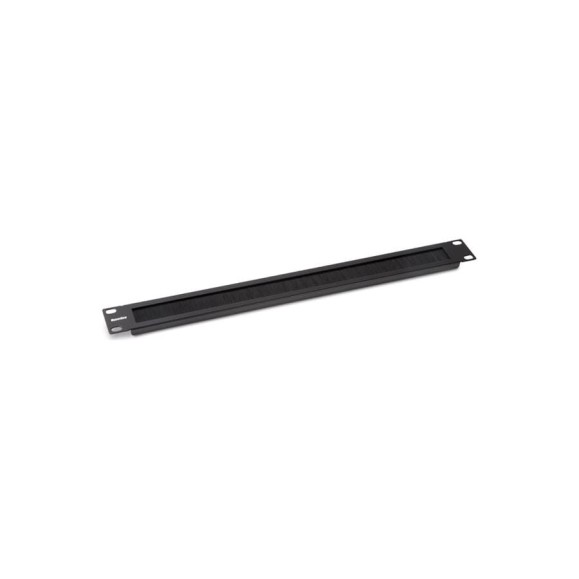 Фальш-панель Hyperline BPB19-1U-RAL9004 (BPB19-1U-RAL9005) на 1U, с щеточным вводом, цвет черный (RAL 9004/RAL 9005) 52601