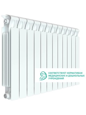 Биметаллический радиатор RIFAR MONOLIT 500 12 секций, боковое подключение RQLAGK1B4UUG80 Биметаллический радиатор RIFAR MONOLIT 500 12 секций, боковое подключение RQLAGK1B4UUG80