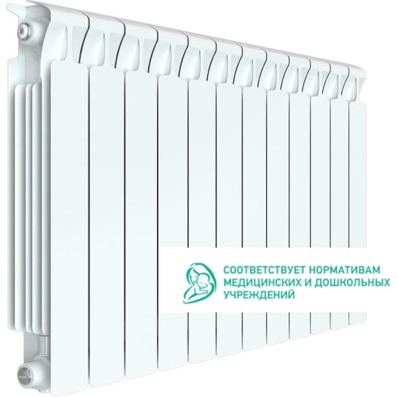 Биметаллический радиатор RIFAR MONOLIT 500 12 секций, боковое подключение RQLAGK1B4UUG80 Биметаллический радиатор RIFAR MONOLIT 500 12 секций, боковое подключение RQLAGK1B4UUG80