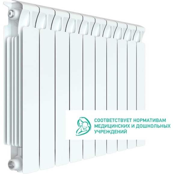 Биметаллический радиатор RIFAR MONOLIT 500 10 секций, боковое подключение RQLAGK1B4UO1VQ Биметаллический радиатор RIFAR MONOLIT 500 10 секций, боковое подключение RQLAGK1B4UO1VQ