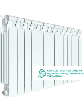 Биметаллический радиатор RIFAR MONOLIT 500 14 секций, боковое подключение RQLAGK1B4V3IG8 Биметаллический радиатор RIFAR MONOLIT 500 14 секций, боковое подключение RQLAGK1B4V3IG8
