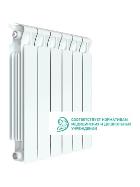 Биметаллический радиатор RIFAR MONOLIT 500 6 секций, боковое подключение RQLAGK1B4U8G7C Биметаллический радиатор RIFAR MONOLIT 500 6 секций, боковое подключение RQLAGK1B4U8G7C