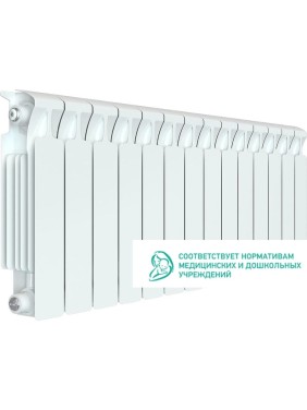 Биметаллический радиатор RIFAR MONOLIT 350 14 секций, боковое подключение RG008N1QDME3G0 Биметаллический радиатор RIFAR MONOLIT 350 14 секций, боковое подключение RG008N1QDME3G0