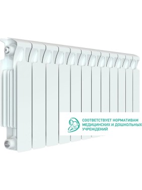 Биметаллический радиатор RIFAR MONOLIT 350 12 секций, боковое подключение RG008M0OJUT6R6 Биметаллический радиатор RIFAR MONOLIT 350 12 секций, боковое подключение RG008M0OJUT6R6