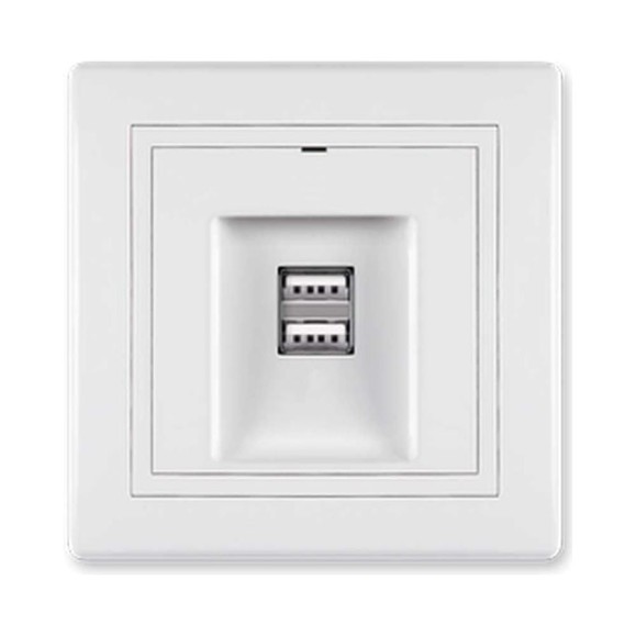 Розетка Aling-Conel PRESTIGE USB-зарядное устройство, двойная 2xUSB А+А 250V/5V 2.1A, белая 6161.00 Розетка Aling-Conel PRESTIGE USB-зарядное устройство, двойная 2xUSB А+А 250V/5V 2.1A, белая 6161.00