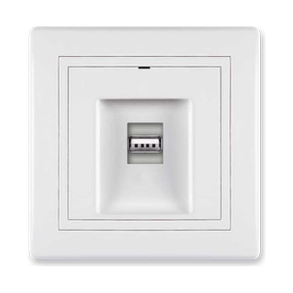 Розетка USB Aling-Conel PRESTIGE тип А, с Keystone модулем, белая 6162.00