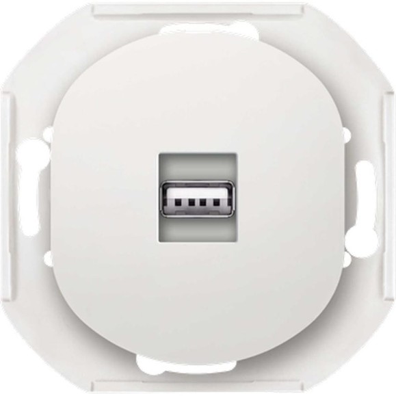 Розетка USB Aling-Conel EON тип А, с Keystone модулем, механизм, белая E6162.0 Розетка USB Aling-Conel EON тип А, с Keystone модулем, механизм, белая E6162.0