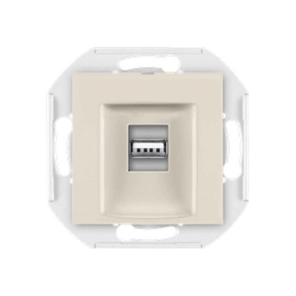 Розетка USB Aling-Conel PRESTIGE тип А, с Keystone модулем, механизм, кремовая 60162.9