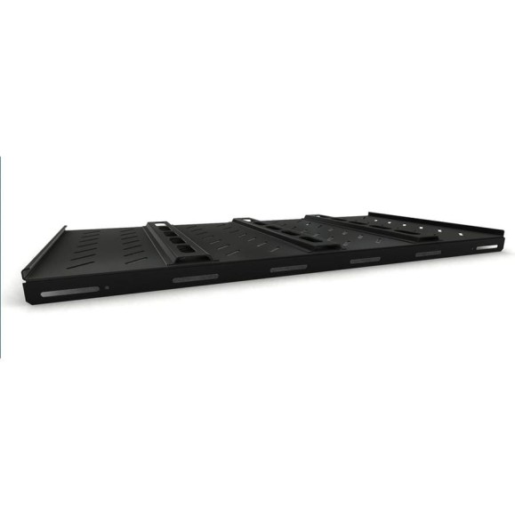 Стационарная усиленная полка Hyperline TSH3M-1050-RAL9004 глубина 1050 мм, с боковым креплением, нагрузка до 50 кг, для шкафов серии TTB, TTR, 485x1050мм (ШхГ), цвет черный (RAL 9004) 397129