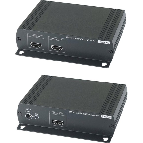 HDMI KVM удлинитель (комплект приёмник + передатчик) SC&T HKM01E по витой паре до 150 м (CAT5e/CAT6) sct0952 HDMI KVM удлинитель (комплект приёмник + передатчик) SC&T HKM01E по витой паре до 150 м (CAT5e/CAT6) sct0952